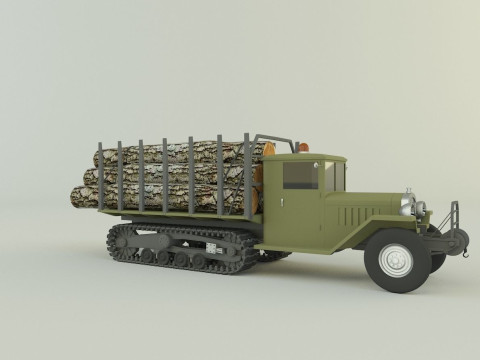 Cargo tracked timber 3D Model