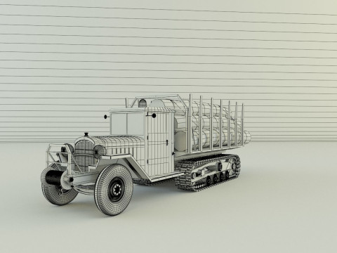 Cargo tracked timber 3D Model