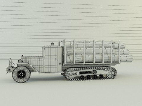 Cargo tracked timber 3D Model