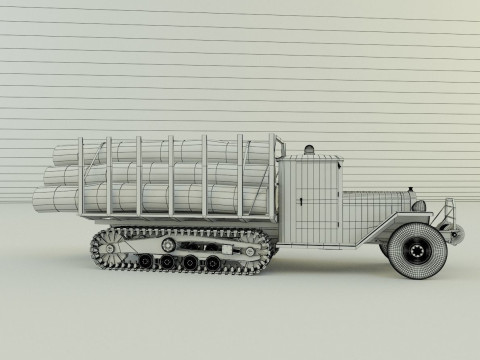 Cargo tracked timber 3D Model