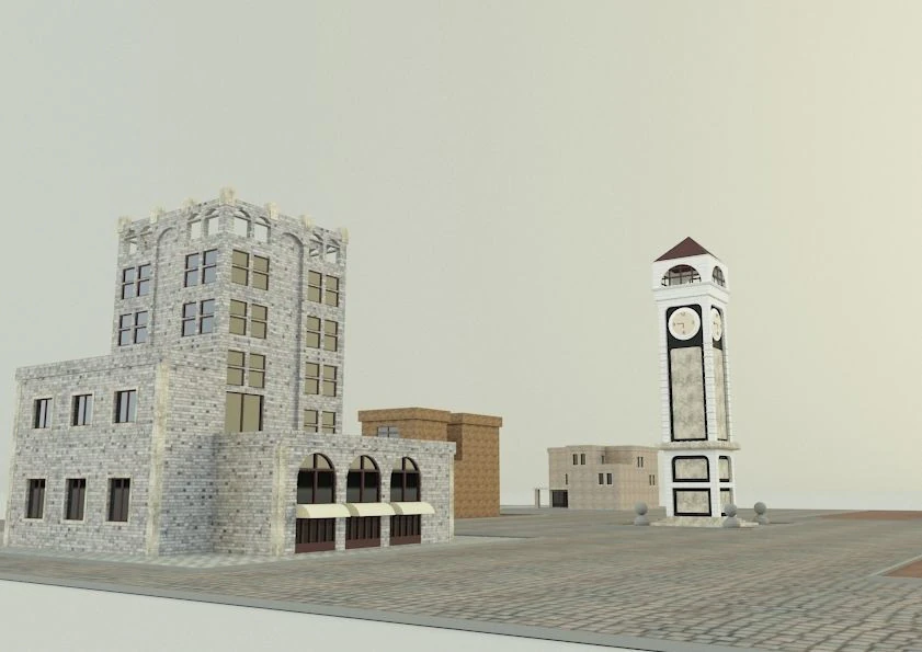 City builgings 3d 3D Model .c4d .max .obj .3ds .fbx .stl .blend 