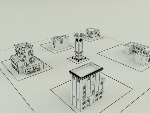 City builgings 3d Modelo 3D