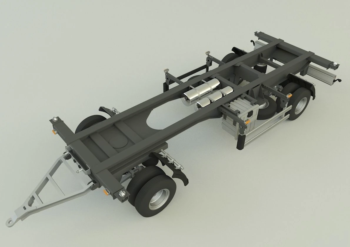 Container trailer 580 3D Model .c4d .max .obj .3ds .fbx .stl .blend 