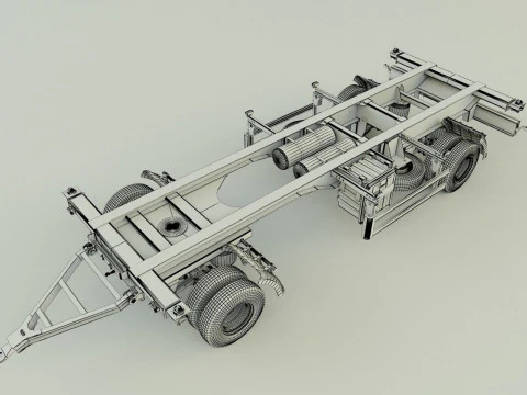 Container trailer 580 3D Model