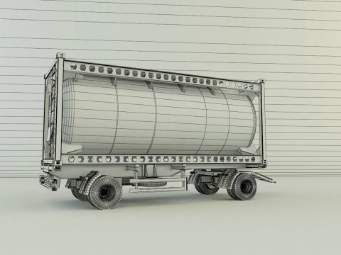 コンテナトレーラー 585 3Dモデル