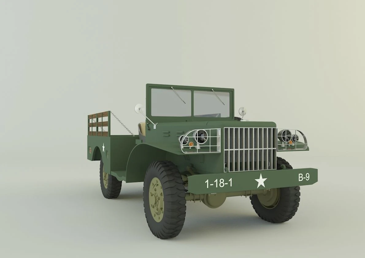 Dodge WC 51 3D 3D Model .c4d .max .obj .3ds .fbx .stl .blend 