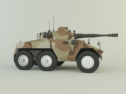 EE-9 Cascavel military vehicle 3D Модель