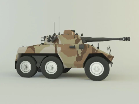 EE-9 Cascavel military vehicle 3D Model
