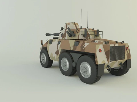 EE-9 Cascavel military vehicle 3D Model