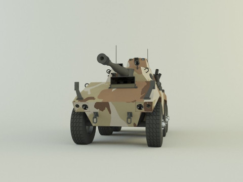 EE-9 Cascavel military vehicle 3D Модель