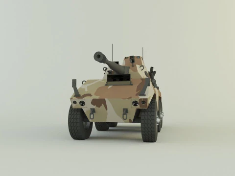 EE-9 Cascavel military vehicle 3D Model