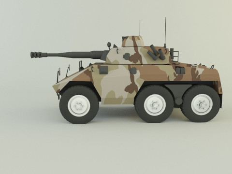EE-9 Cascavel military vehicle 3D Модель