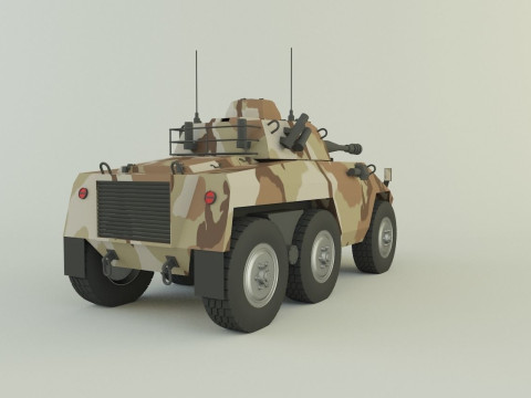EE-9 Cascavel military vehicle 3D Модель