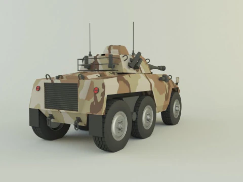 EE-9 Cascavel military vehicle 3D Model
