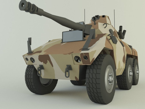 EE-9 Cascavel military vehicle 3D Модель