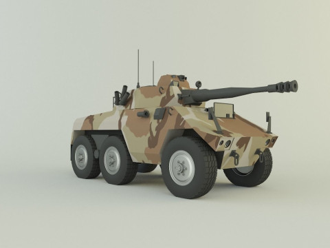 EE-9 Cascavel military vehicle 3D Модель