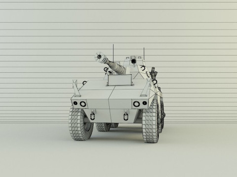 EE-9 Cascavel military vehicle 3D Модель