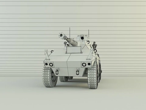 EE-9 Cascavel military vehicle 3D Model
