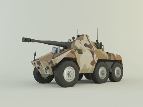 EE-9 Cascavel military vehicle 3D Модель