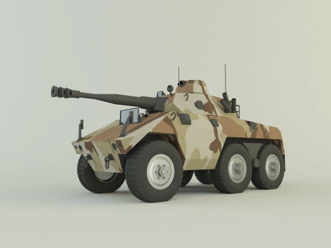 EE-9 Cascavel military vehicle 3D Model