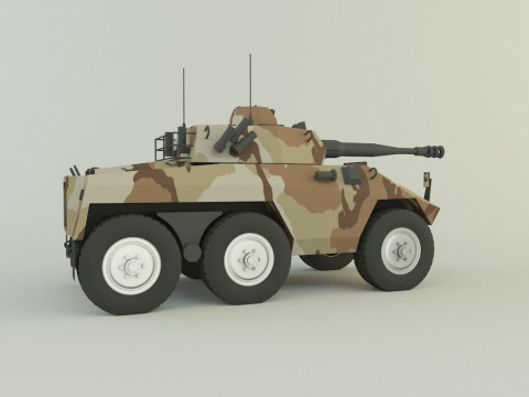 EE-9 Cascavel military vehicle 3D Модель