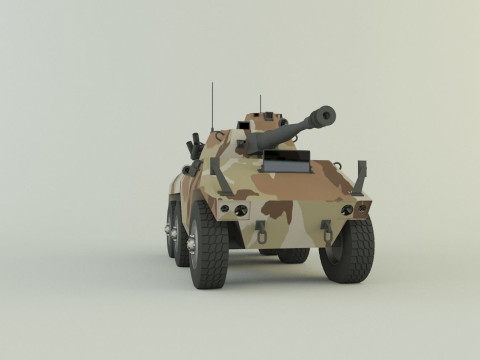 EE-9 Cascavel military vehicle 3D Модель