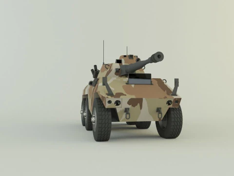 EE-9 Cascavel military vehicle 3D Model