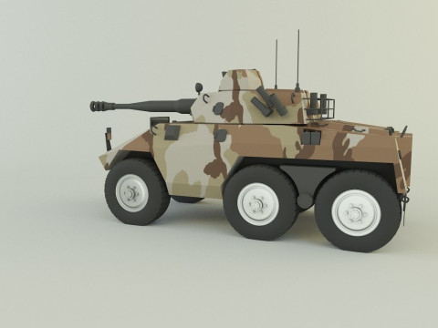 EE-9 Cascavel military vehicle 3D Модель