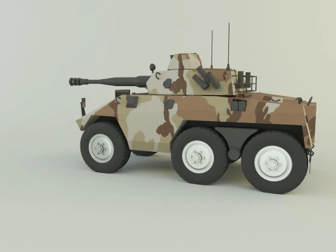 EE-9 Cascavel military vehicle 3D Model