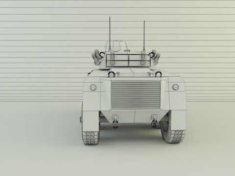 EE-9 Cascavel military vehicle 3D Model