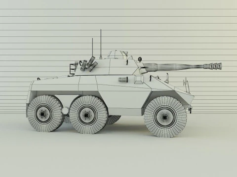 EE-9 Cascavel military vehicle 3D Model