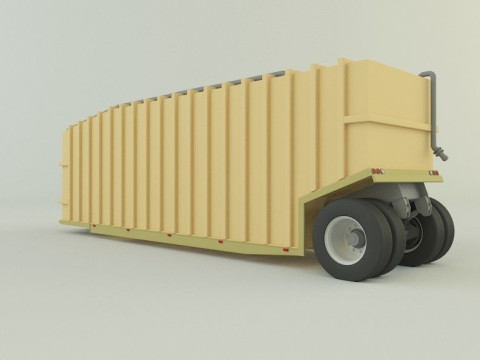 Frac Tank trailer model 3D 모델