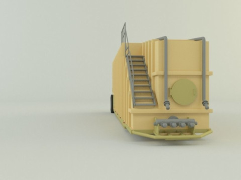 Frac Tank trailer model Model 3D