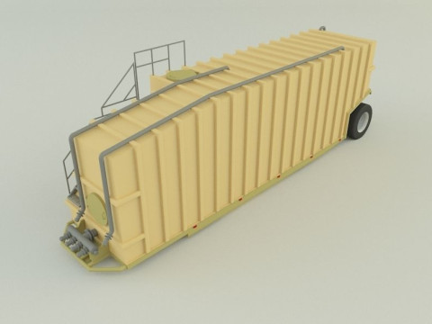Frac Tank trailer model Model 3D
