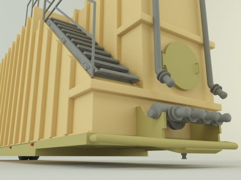Frac Tank trailer model Model 3D