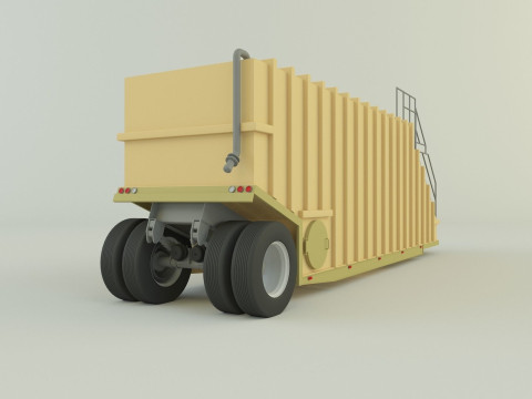 Frac Tank trailer model Model 3D