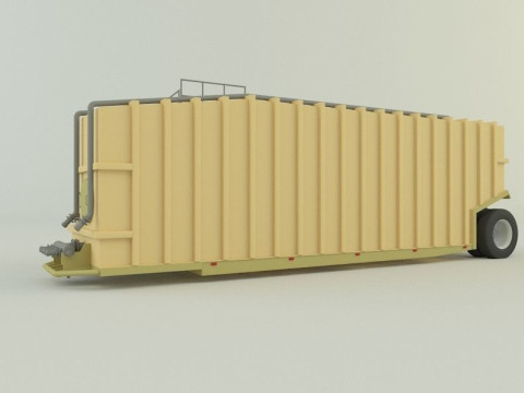 Frac Tank trailer model Model 3D