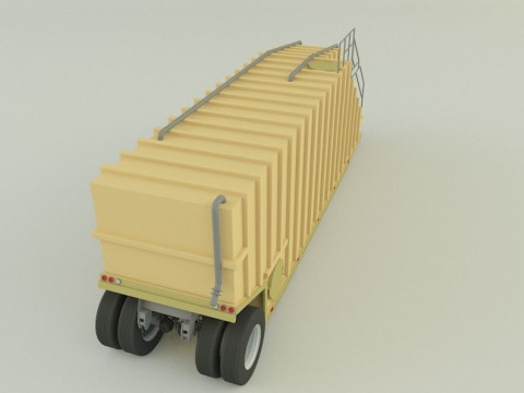Frac Tank trailer model Model 3D