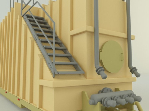 Frac Tank trailer model Model 3D