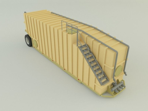 Frac Tank trailer model Model 3D