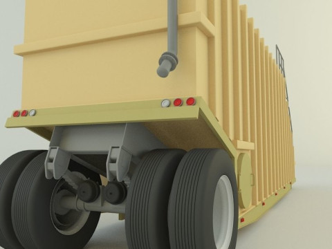 Frac Tank trailer model Model 3D