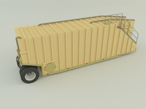 Frac Tank trailer model Model 3D