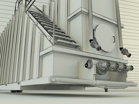 Frac Tank trailer model Model 3D