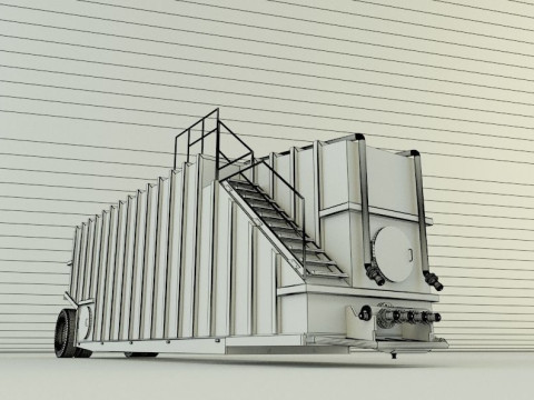 Frac Tank trailer model Model 3D