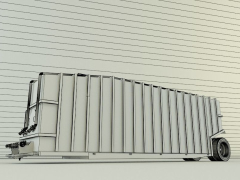 Frac Tank trailer model Model 3D