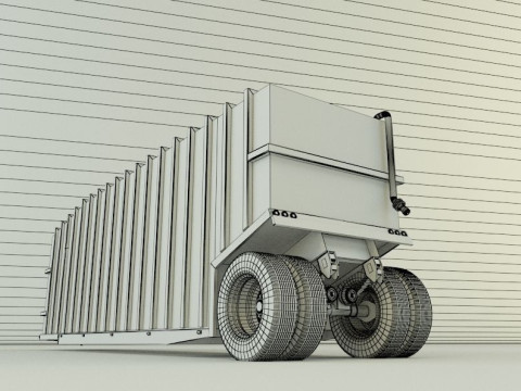 Frac Tank trailer model Model 3D
