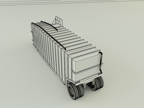 Frac Tank trailer model Model 3D