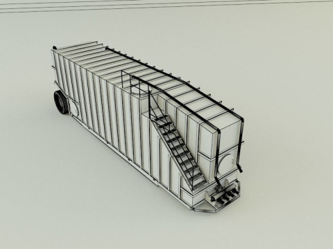Frac Tank trailer model Model 3D