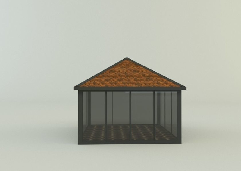 Garden rest area pergola 3D Model .c4d .max .obj .3ds .fbx .stl .blend 