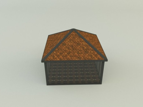 Garden rest area pergola 3D Model